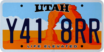 UT license plate Y418RR