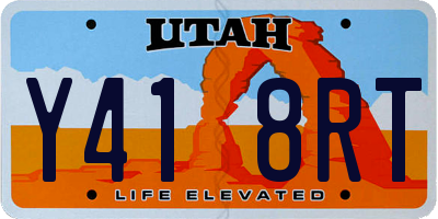 UT license plate Y418RT