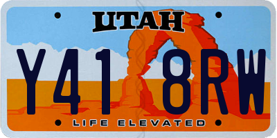 UT license plate Y418RW