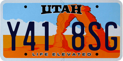 UT license plate Y418SG