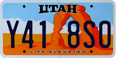 UT license plate Y418SO