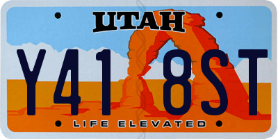 UT license plate Y418ST