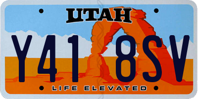 UT license plate Y418SV