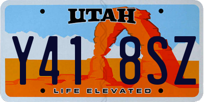 UT license plate Y418SZ