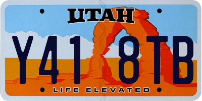 UT license plate Y418TB