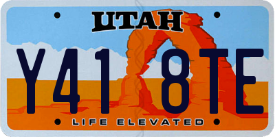 UT license plate Y418TE
