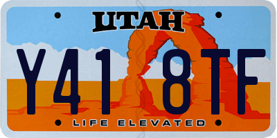 UT license plate Y418TF