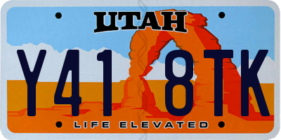 UT license plate Y418TK