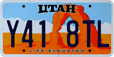 UT license plate Y418TL