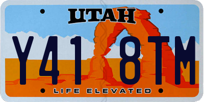 UT license plate Y418TM