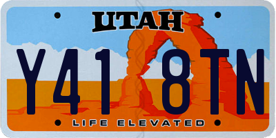 UT license plate Y418TN