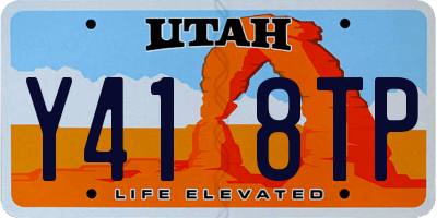 UT license plate Y418TP