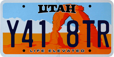 UT license plate Y418TR