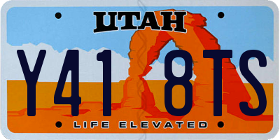 UT license plate Y418TS