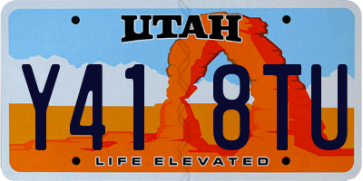 UT license plate Y418TU