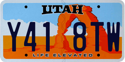 UT license plate Y418TW
