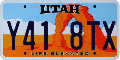 UT license plate Y418TX
