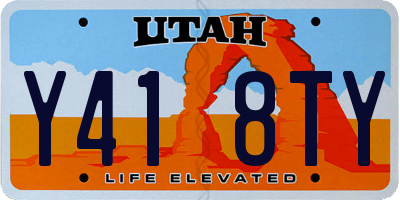 UT license plate Y418TY