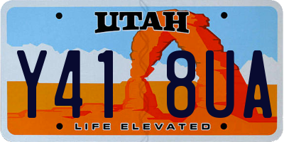 UT license plate Y418UA
