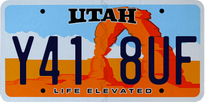 UT license plate Y418UF