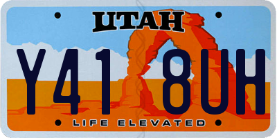 UT license plate Y418UH
