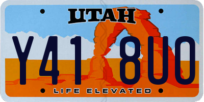 UT license plate Y418UO