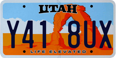 UT license plate Y418UX