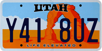 UT license plate Y418UZ