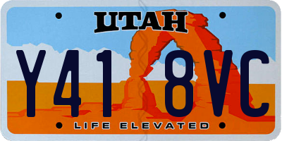 UT license plate Y418VC