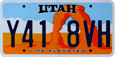 UT license plate Y418VH