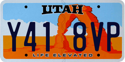 UT license plate Y418VP