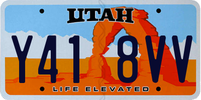 UT license plate Y418VV