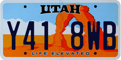 UT license plate Y418WB