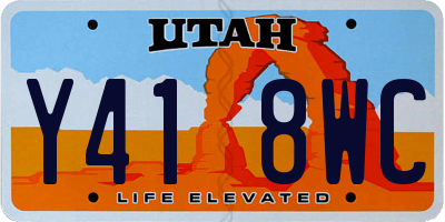 UT license plate Y418WC