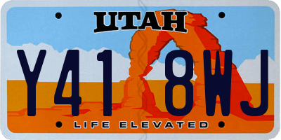 UT license plate Y418WJ