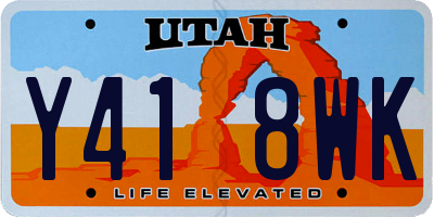 UT license plate Y418WK