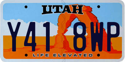 UT license plate Y418WP