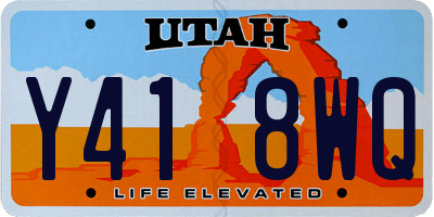 UT license plate Y418WQ