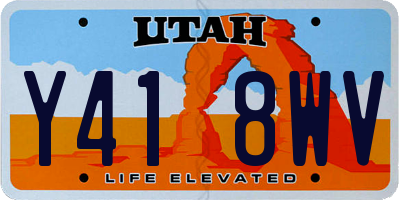 UT license plate Y418WV