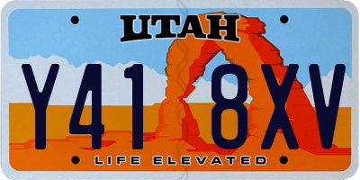 UT license plate Y418XV