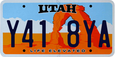 UT license plate Y418YA