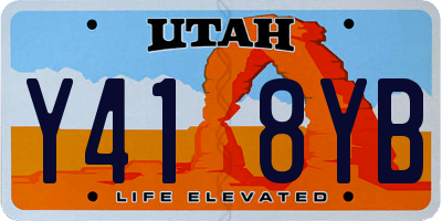 UT license plate Y418YB