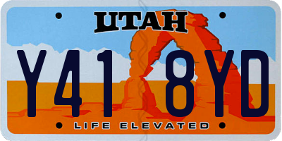 UT license plate Y418YD