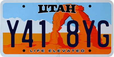 UT license plate Y418YG