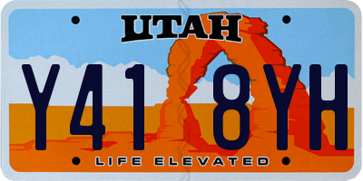 UT license plate Y418YH
