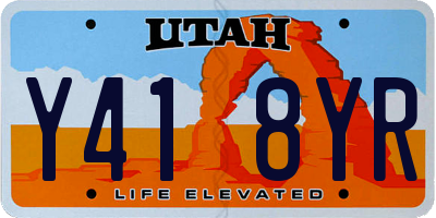 UT license plate Y418YR