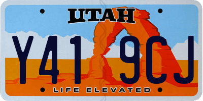 UT license plate Y419CJ