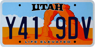 UT license plate Y419DV