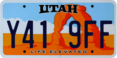 UT license plate Y419FF
