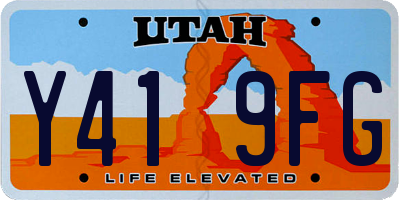 UT license plate Y419FG